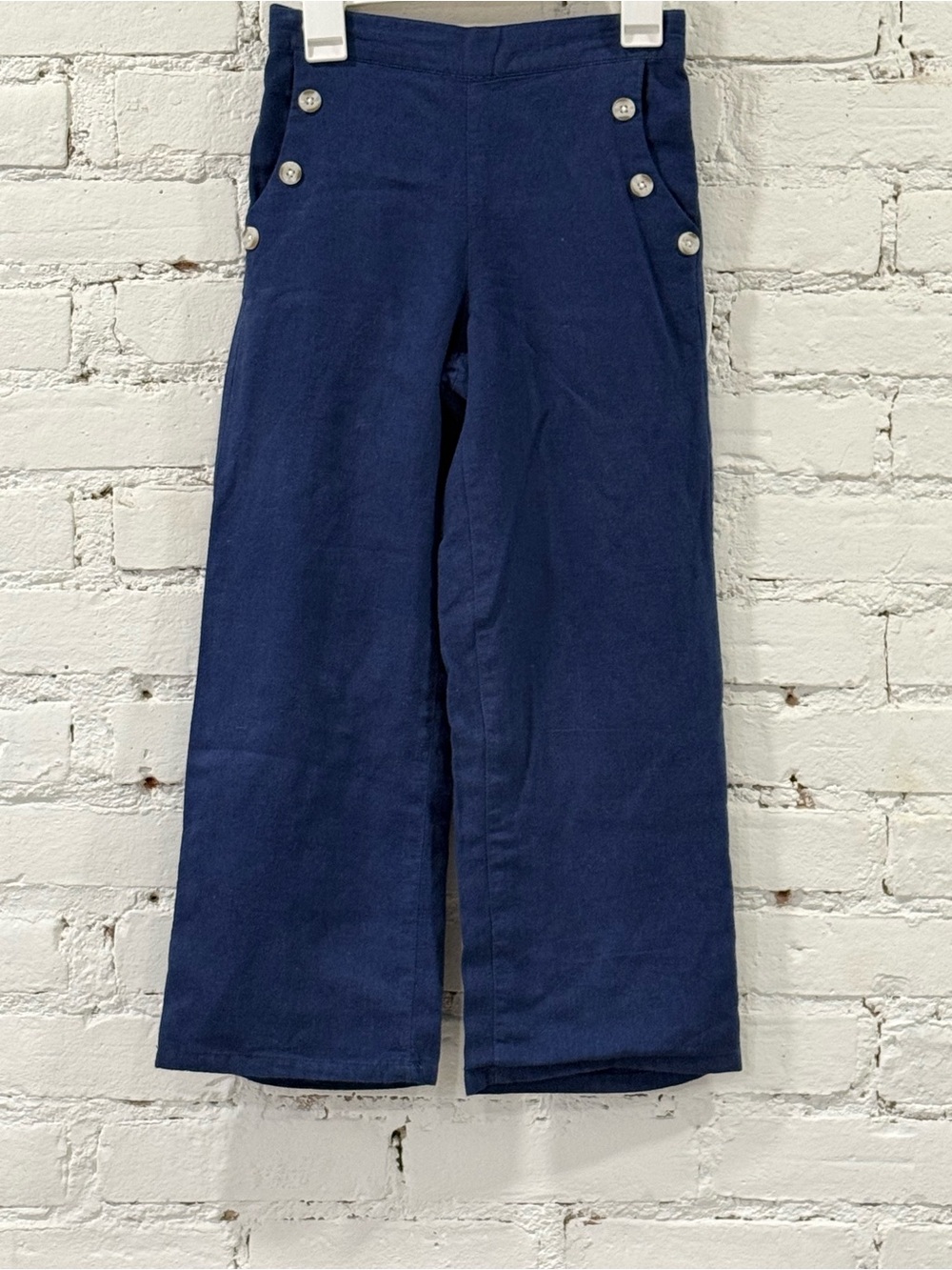 Gymboree Girls Button Linen-Blend Sailor Pants - Linen Edit Size 8